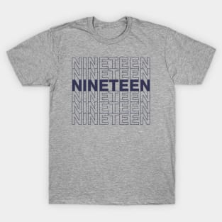 NINETEEN (Navy Text) T-Shirt